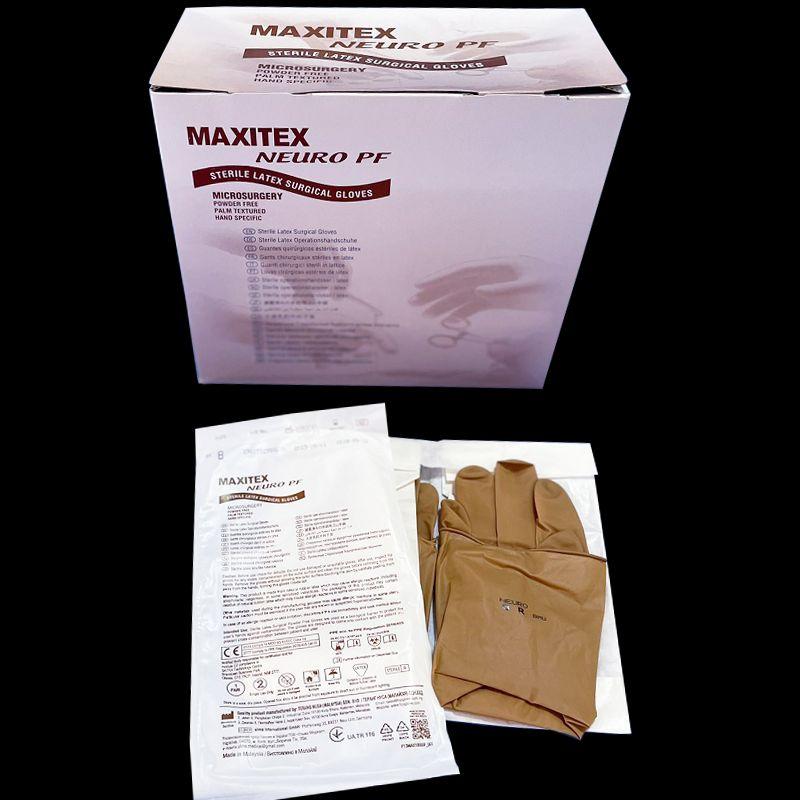 Maxitex Neuro PF,Стер. Лат. Хір. неопудрені рукавички мікрохірургічні р. 7.5